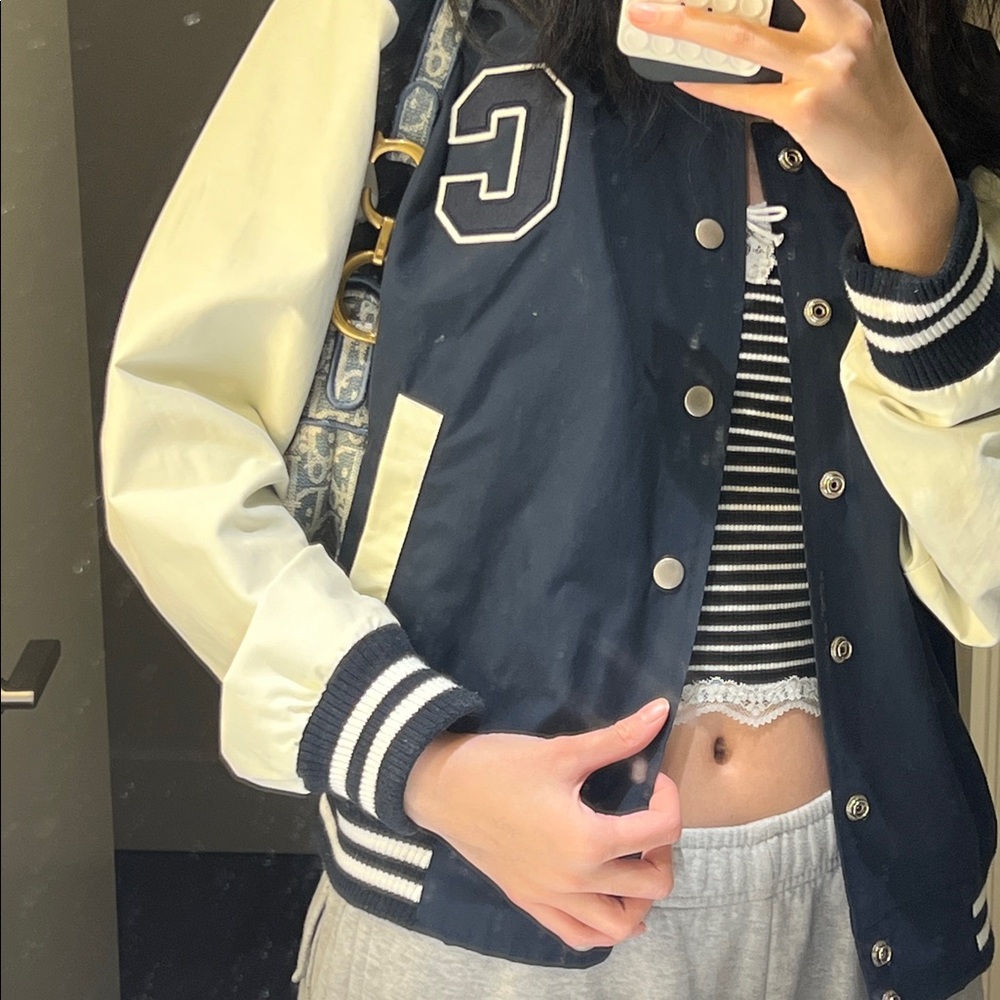Brighten your closet with this varsity jacket